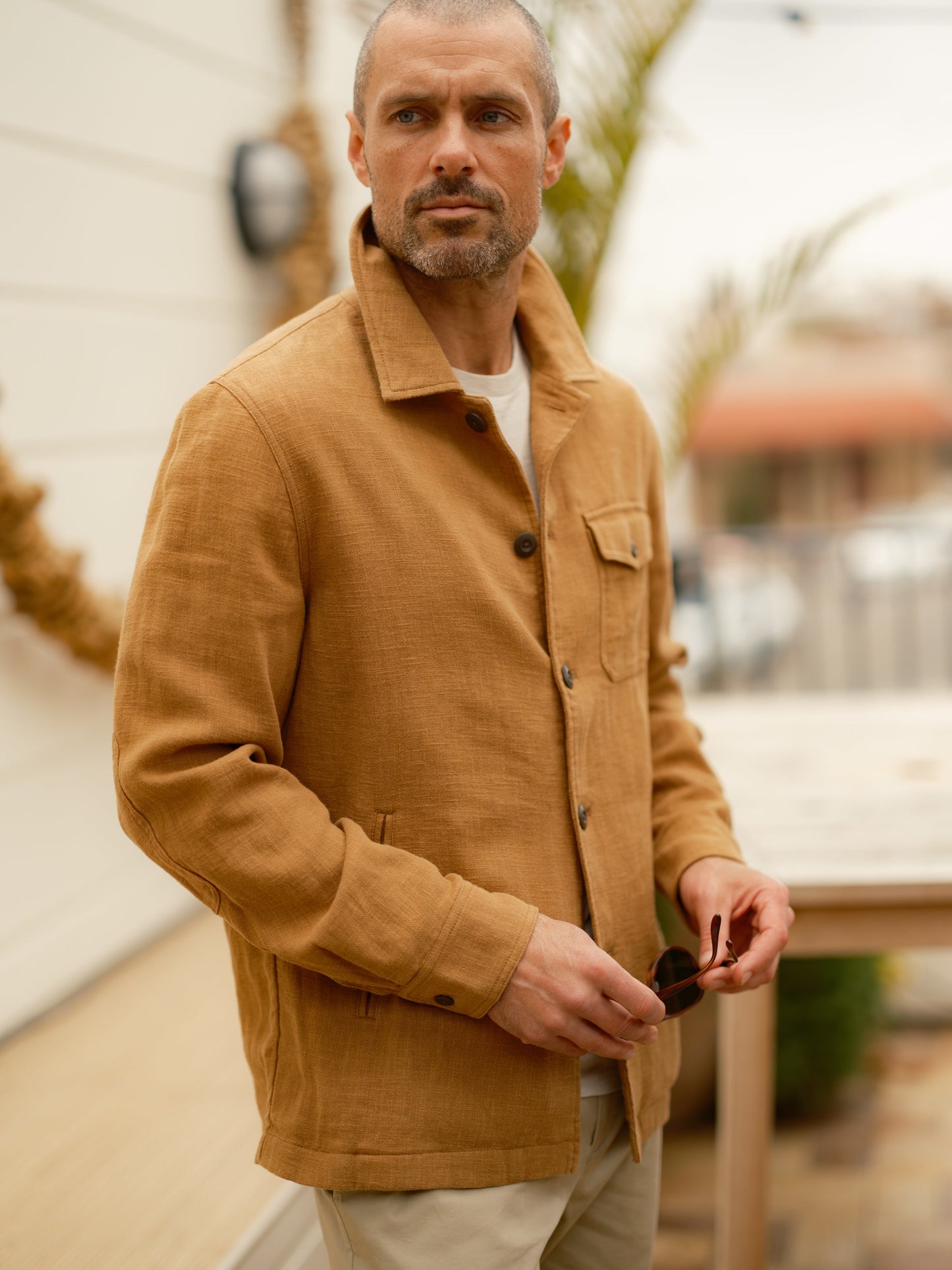 Ramie Chore Jacket - Tobacco