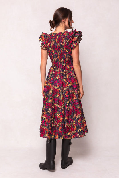 Hattie Dress in Night Garden