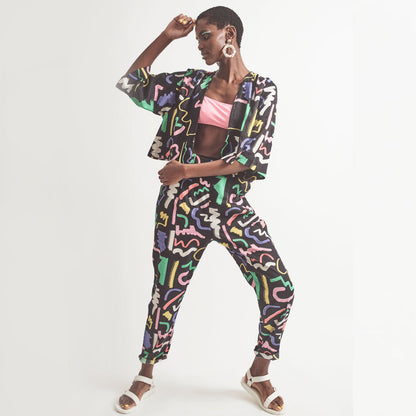 Miss PomPom Scribble Black Holiday Trousers