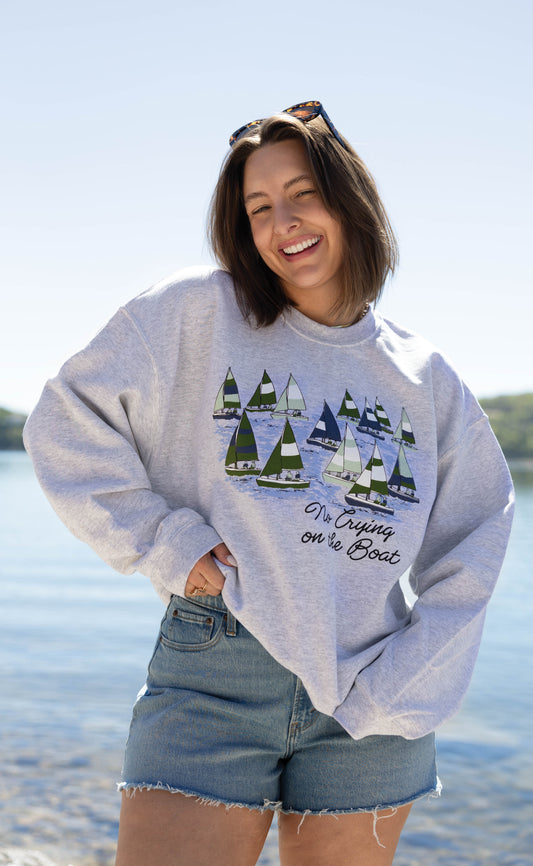 charlie southern x jo johnson overby: no crying on the boat sweatshirt