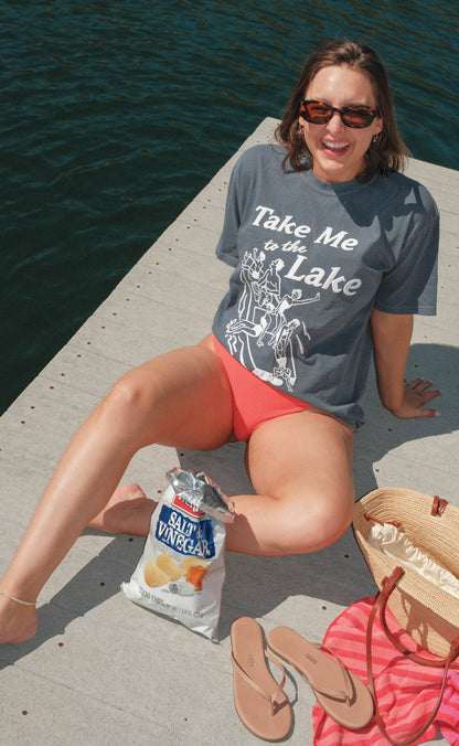charlie southern x jo johnson overby: take me to the lake tee - blue