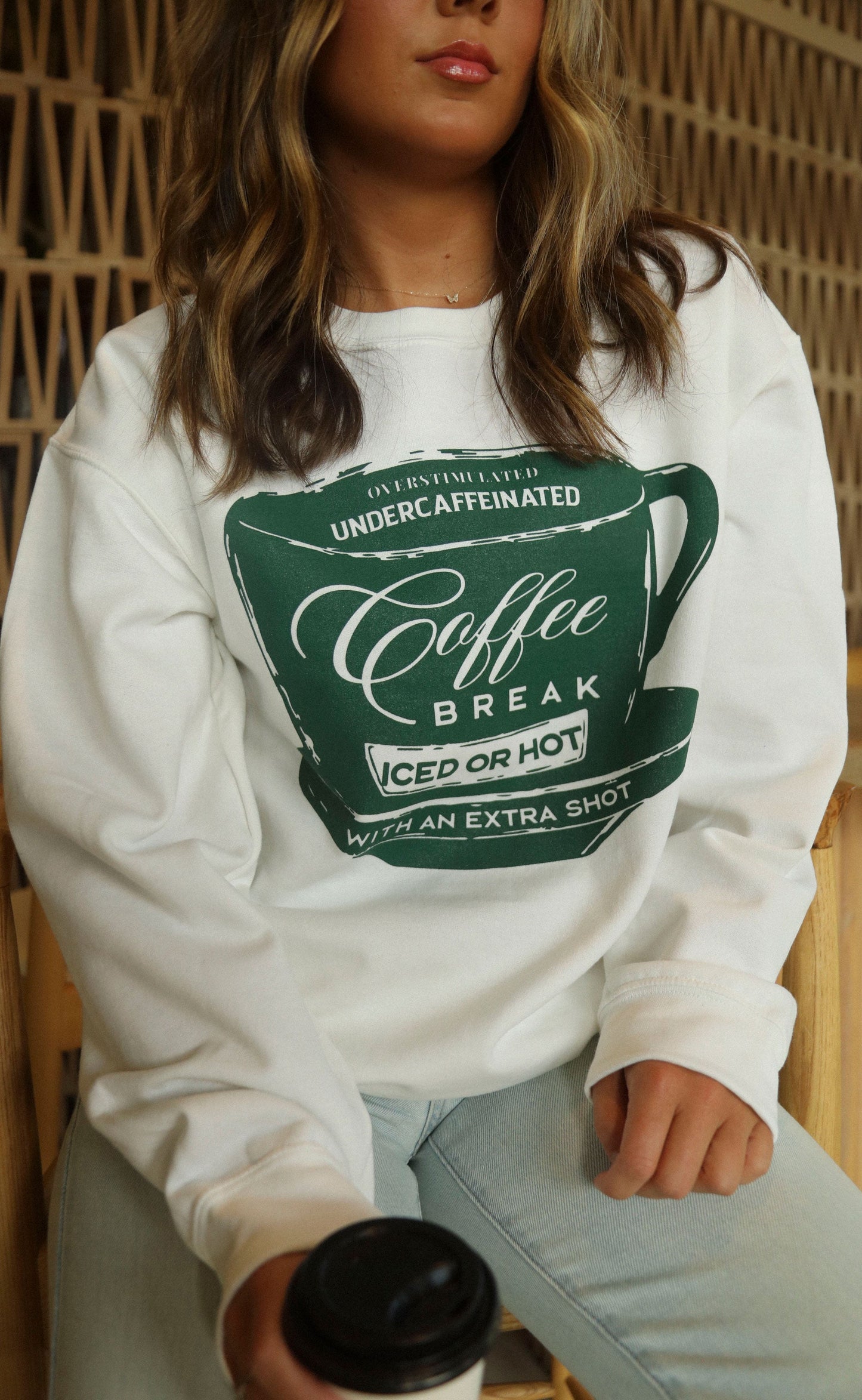 friday + saturday: coffee break sweatshirt