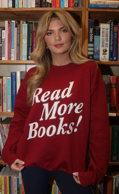 friday + saturday x jo johnson overby: read more books sweatshirt