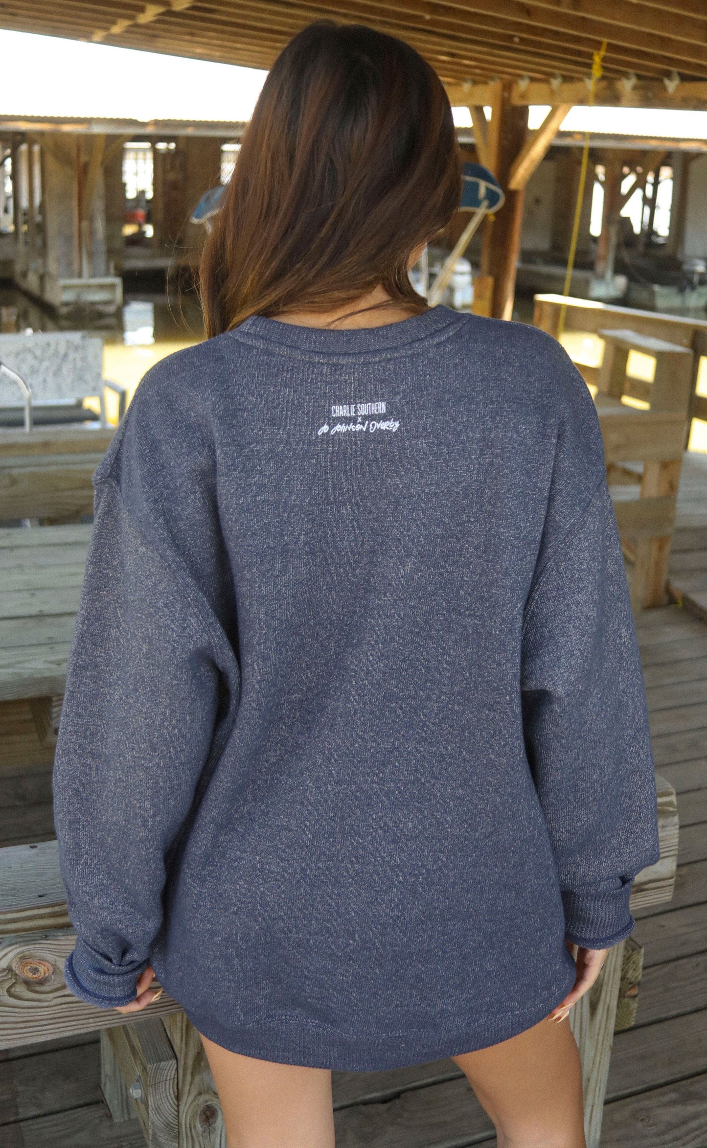 jo johnson: better at the lake embroidered crewneck
