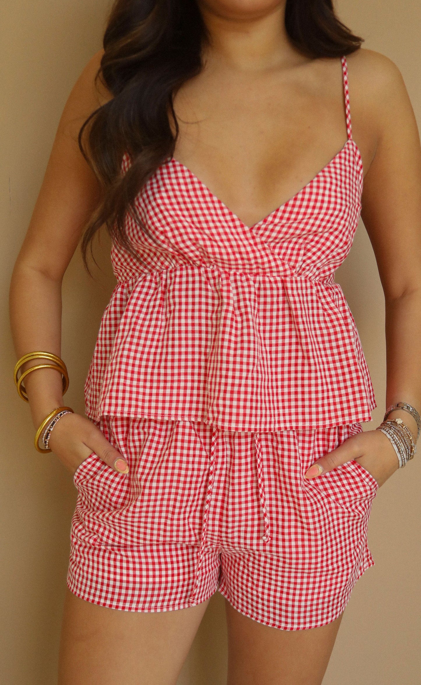 miley gingham set