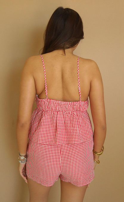 miley gingham set
