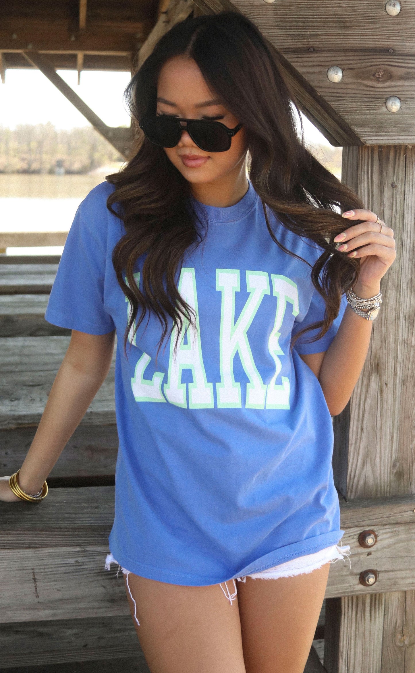 charlie southern: classic lake tee - blue