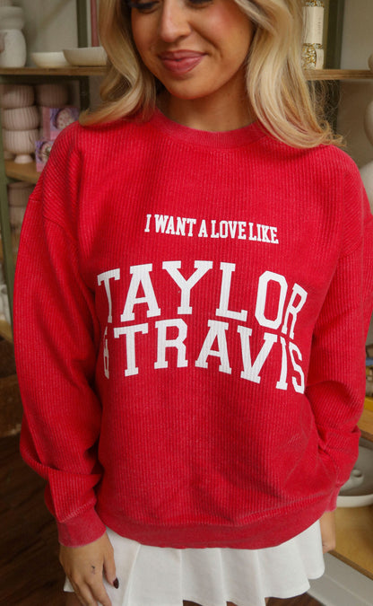 friday + saturday: lover 87 corded sweatshirt