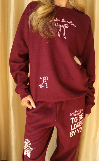 friday + saturday: so this is love sweatpants