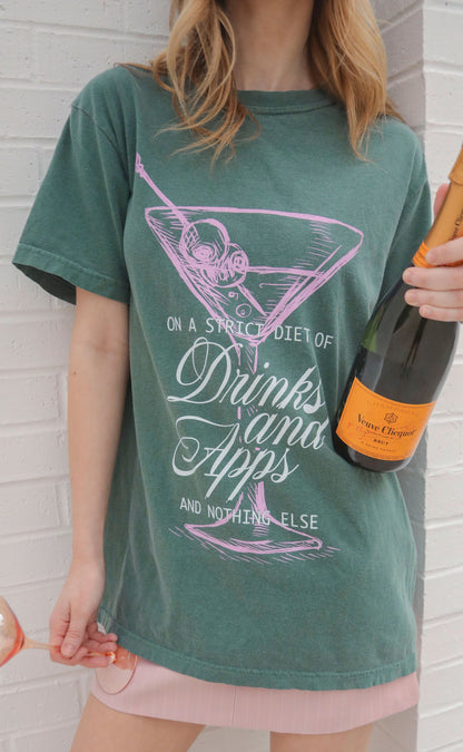 friday + saturday: drinks and apps t shirt