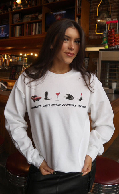 charlie southern: what cowgirl wants sweatshirt