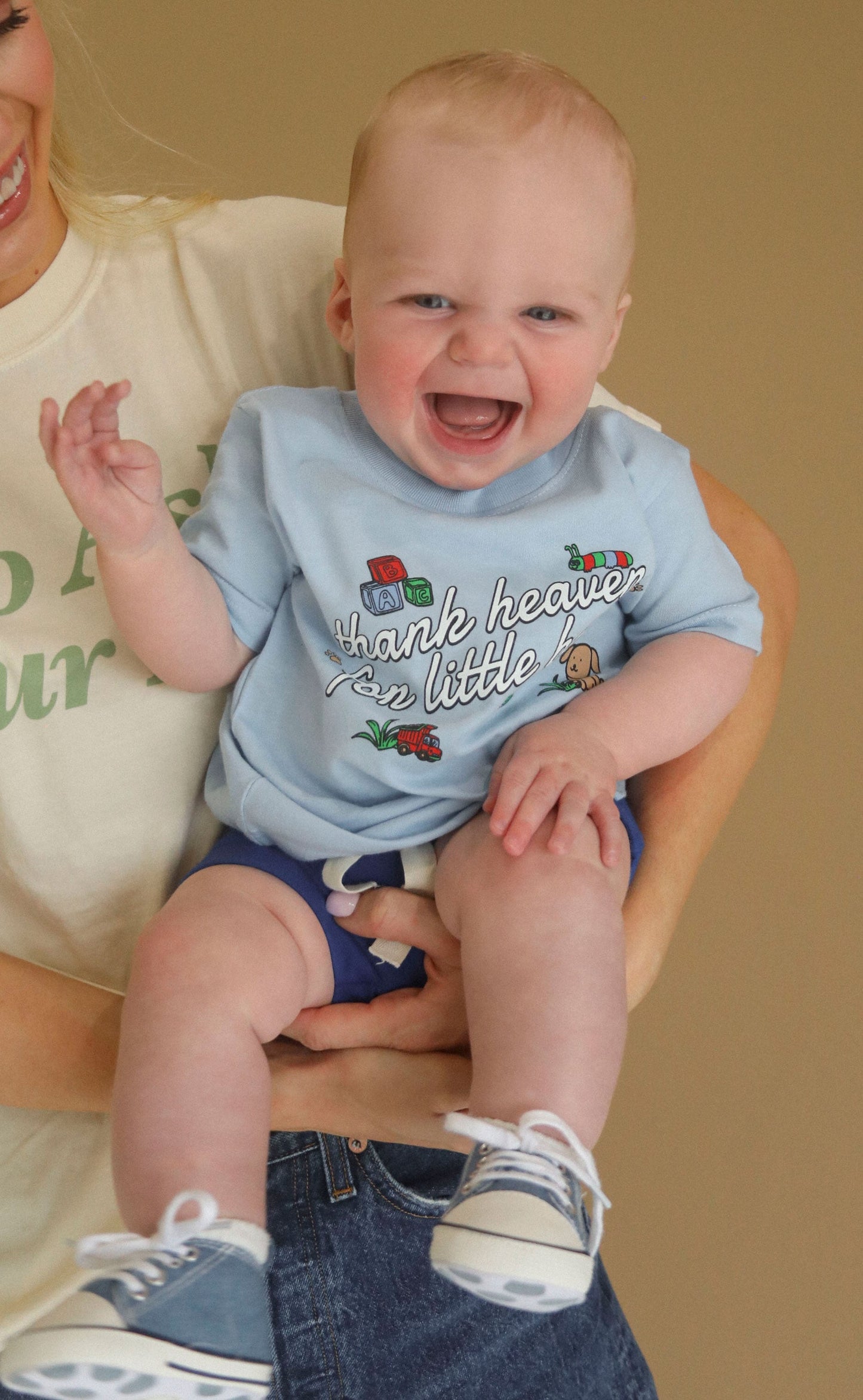 friday + saturday: thank heaven for little boys tee (baby)