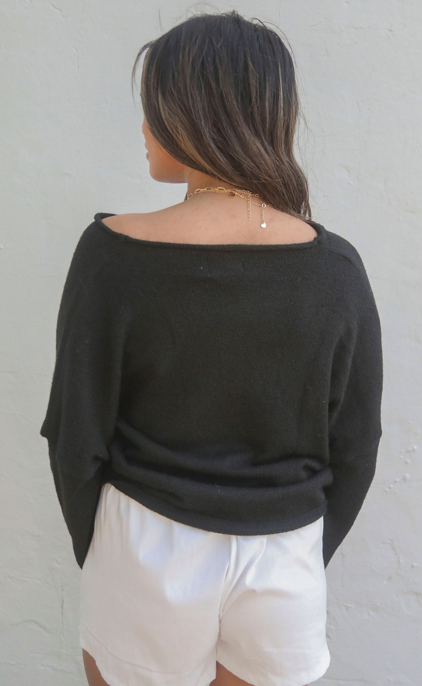 beat of your heart cardigan - black