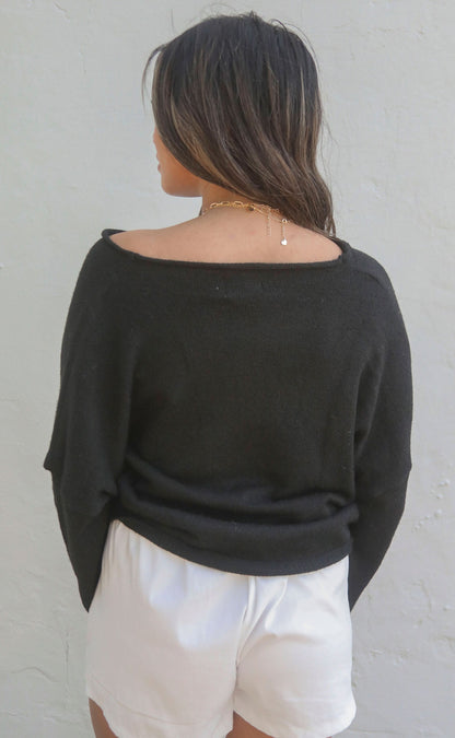 beat of your heart cardigan - black
