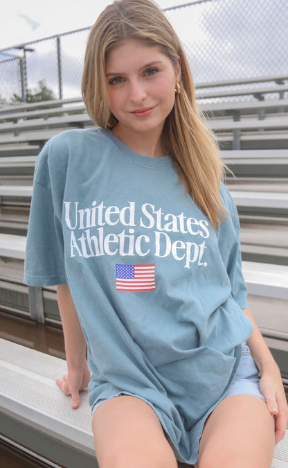 friday + saturday: us athletic dept t shirt