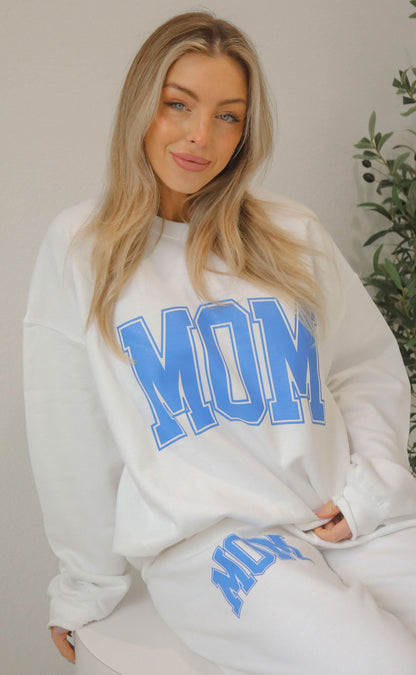 friday + saturday: mom sweatshirt - blue