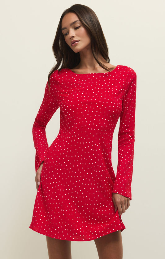 Campbell Dot Crepe Mini Dress