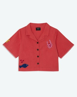 Lowie Applique Red Sea Shirt