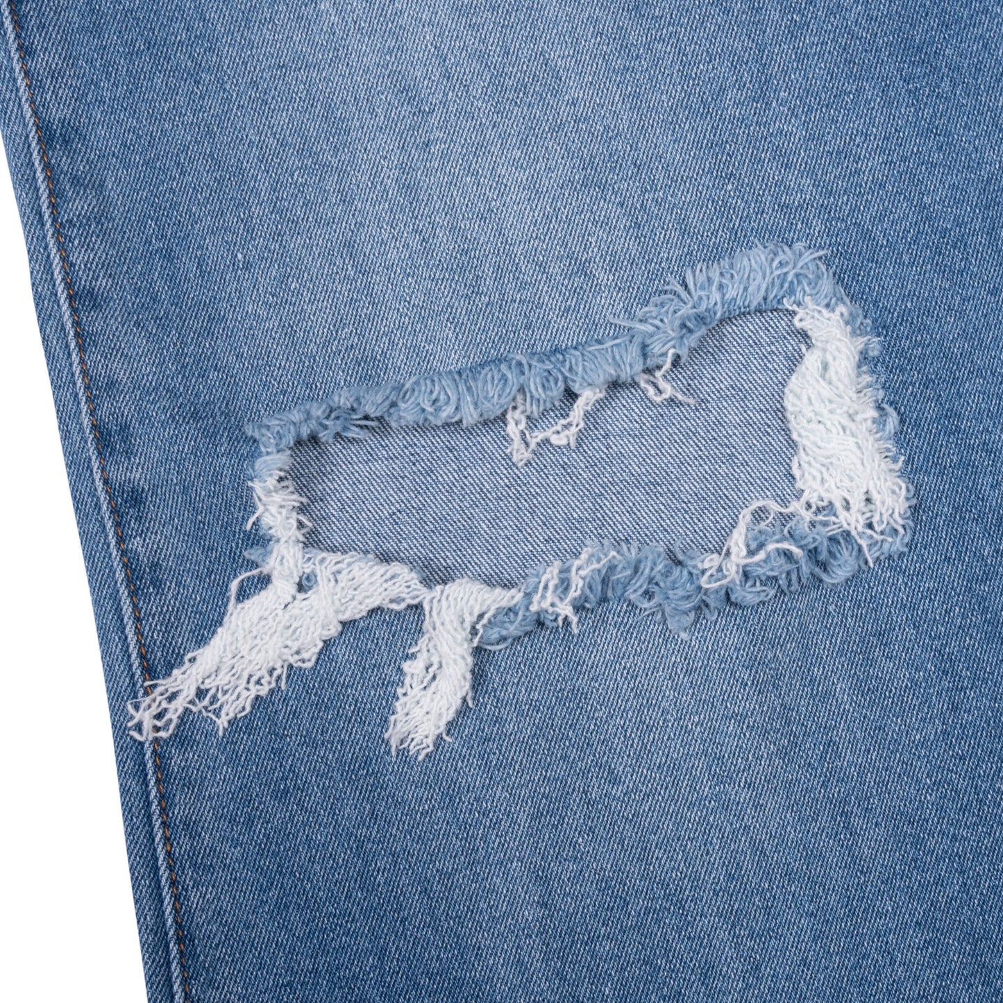 Rewind High Rise Jeans - Medium Wash Distressed Straight Leg