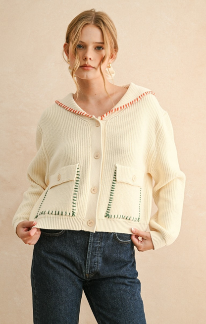 Bailey Color Stitch Cardigan