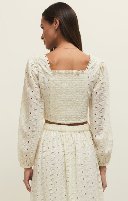 Bria Eyelet Top