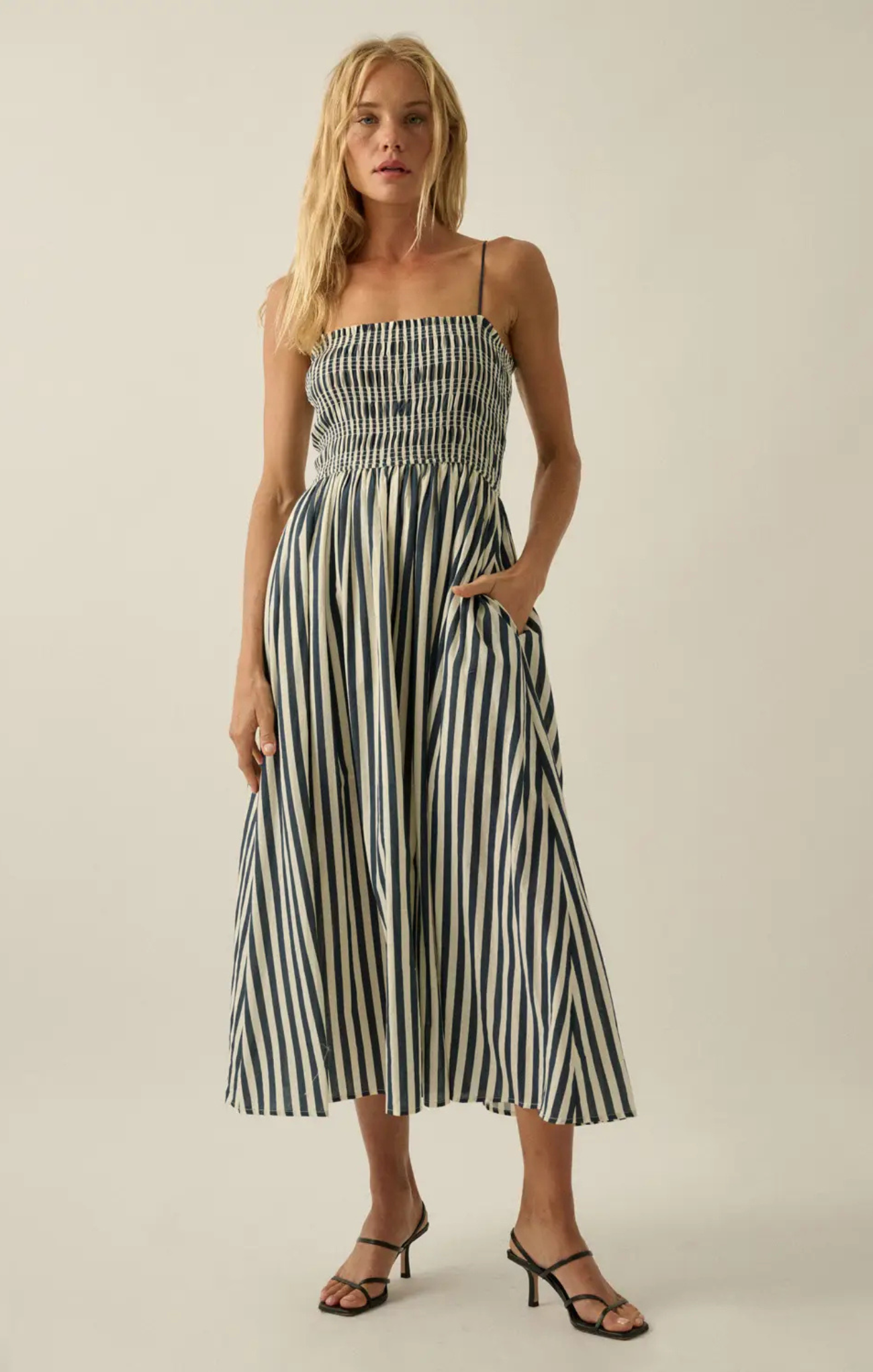 Cass Striped Midi Dress