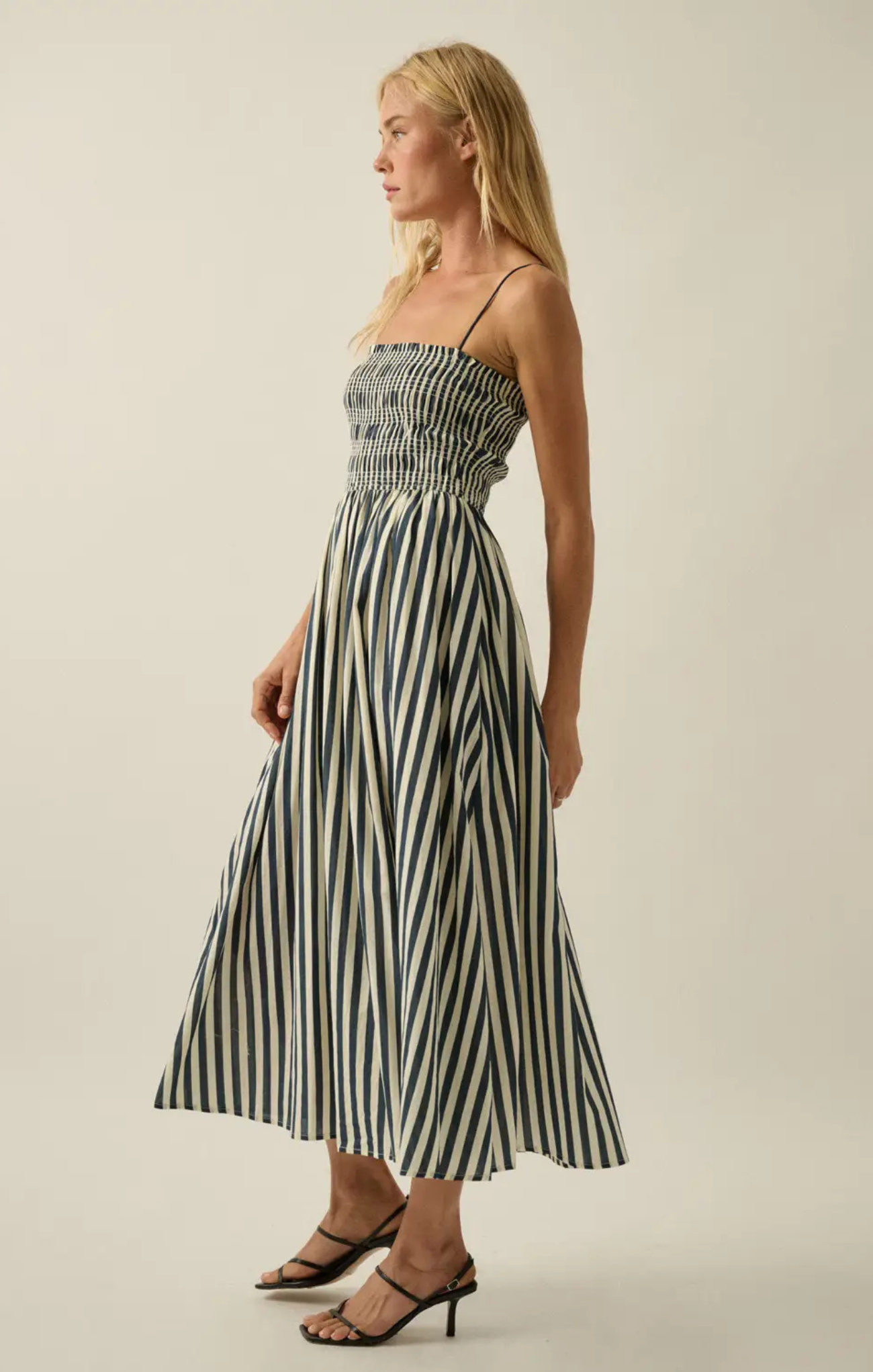 Cass Striped Midi Dress