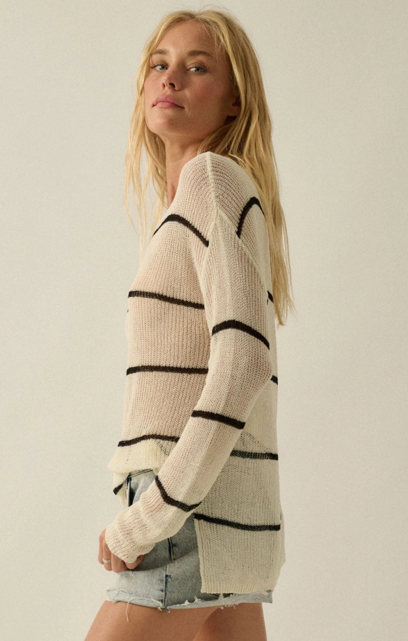 Celeste Striped Loose Fit Sweater