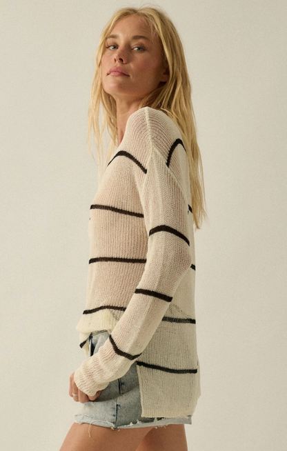 Celeste Striped Loose Fit Sweater
