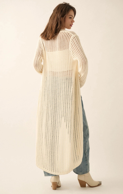 Daphne Crochet Duster Cardigan