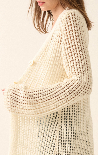 Daphne Crochet Duster Cardigan