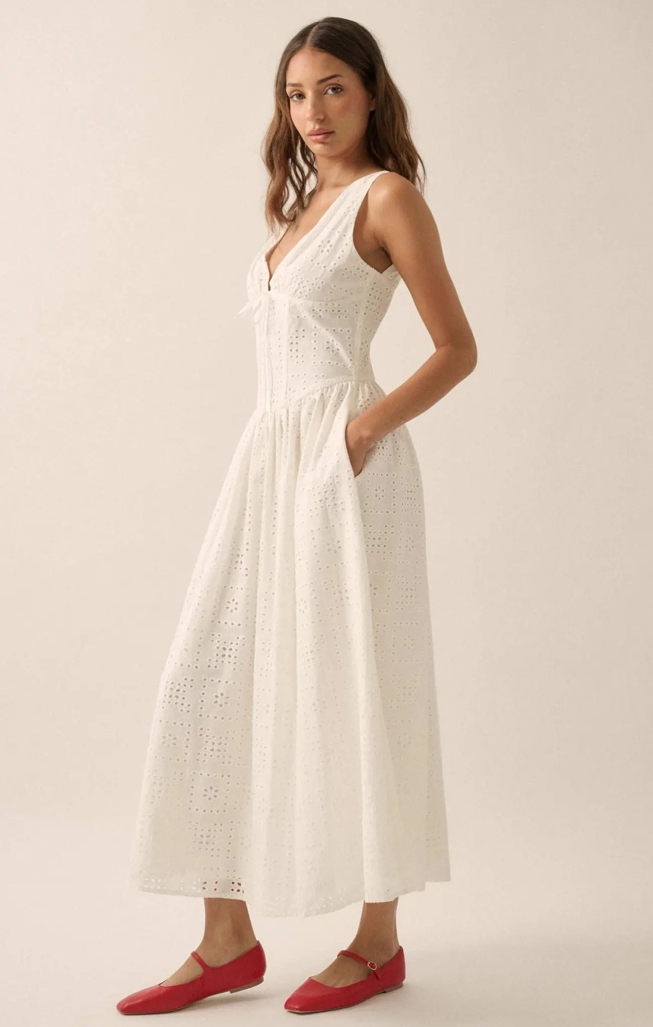 Harper Eyelet Midi Dress