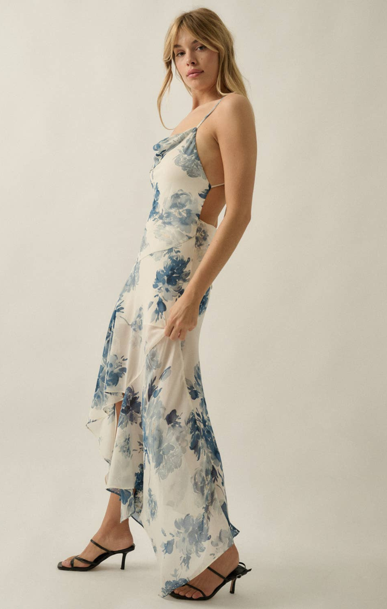 Macie Floral Asymmetrical Maxi Dress