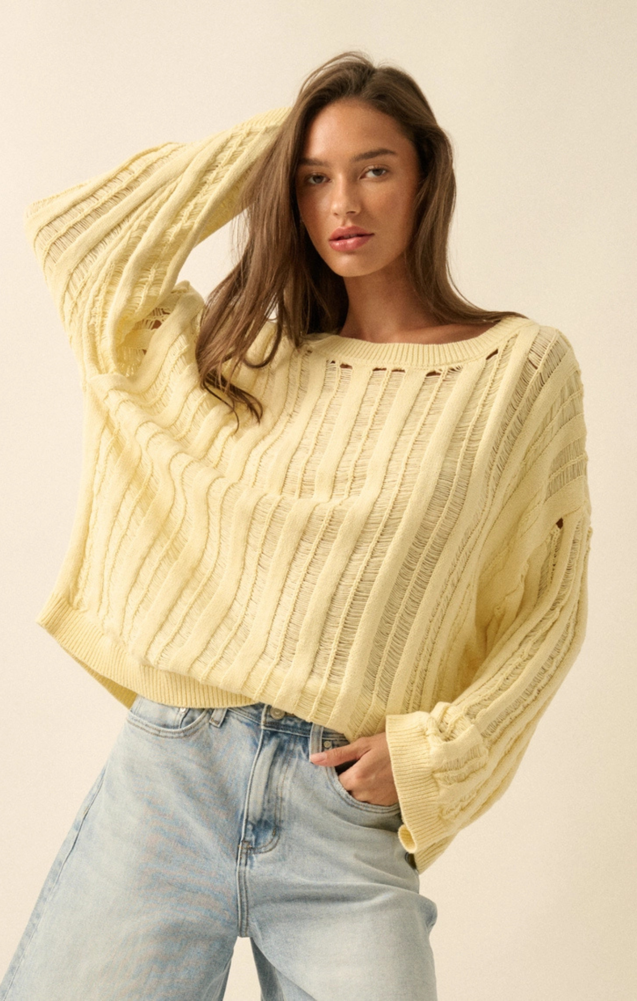 Mary Ladder Knit Sweater