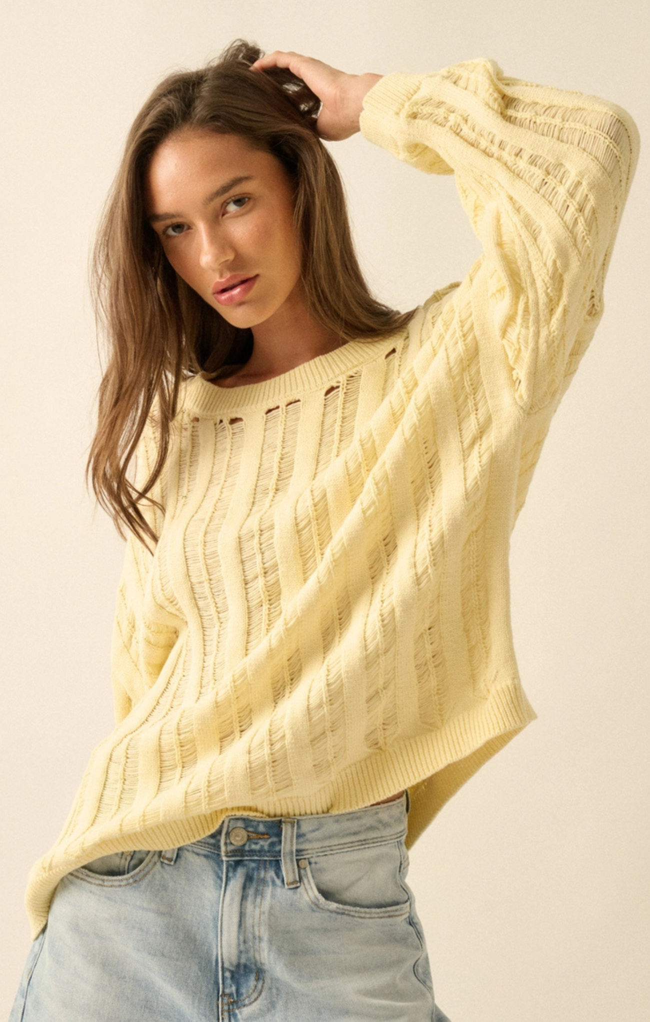 Mary Ladder Knit Sweater