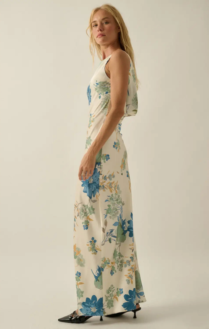 Nadia Floral Cowl Back Maxi Dress