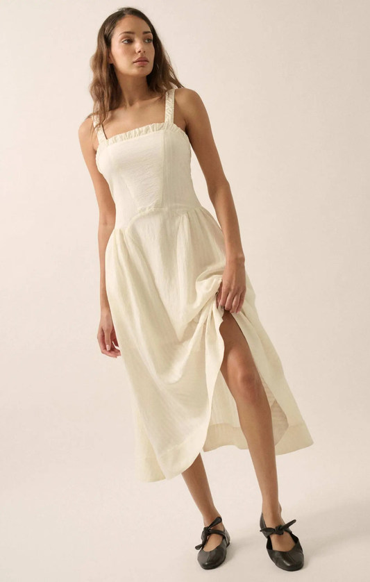 Penny Ruffle Midi Dress