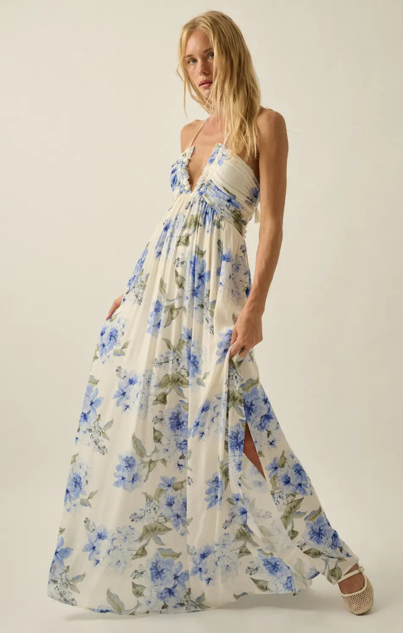Reese Floral Halter Maxi Dress