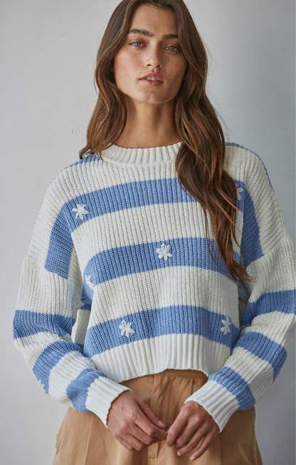 Simply Daisy Ribbed Pullover