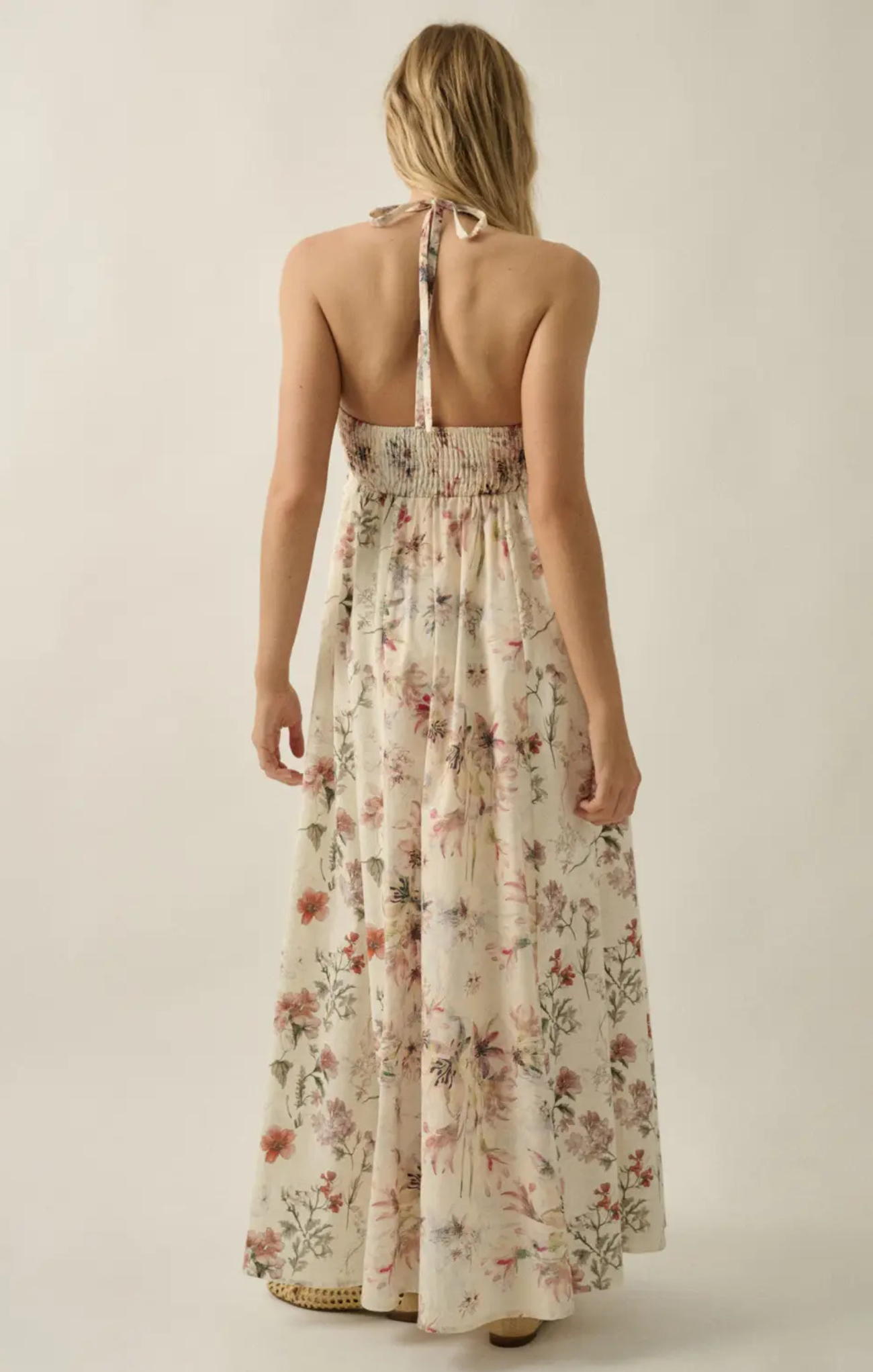 Stella Floral Halter Maxi Dress