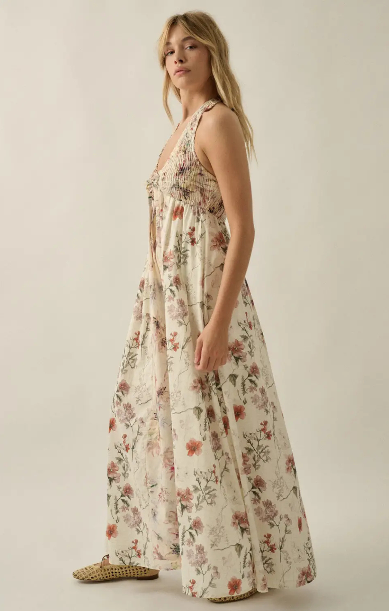 Stella Floral Halter Maxi Dress