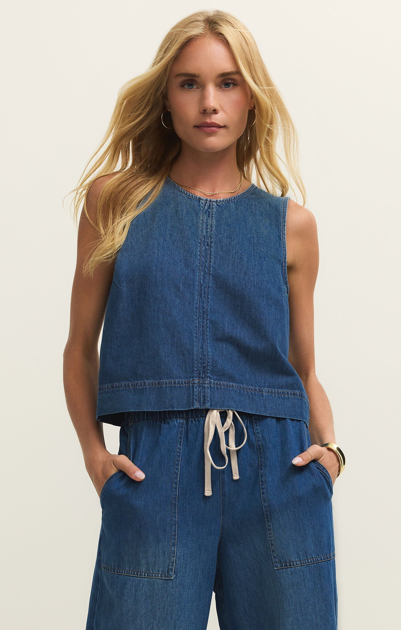 Sun Seeker Denim Tank