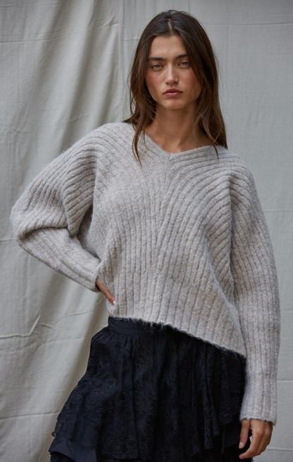 The Statement V Ribbed Sweater