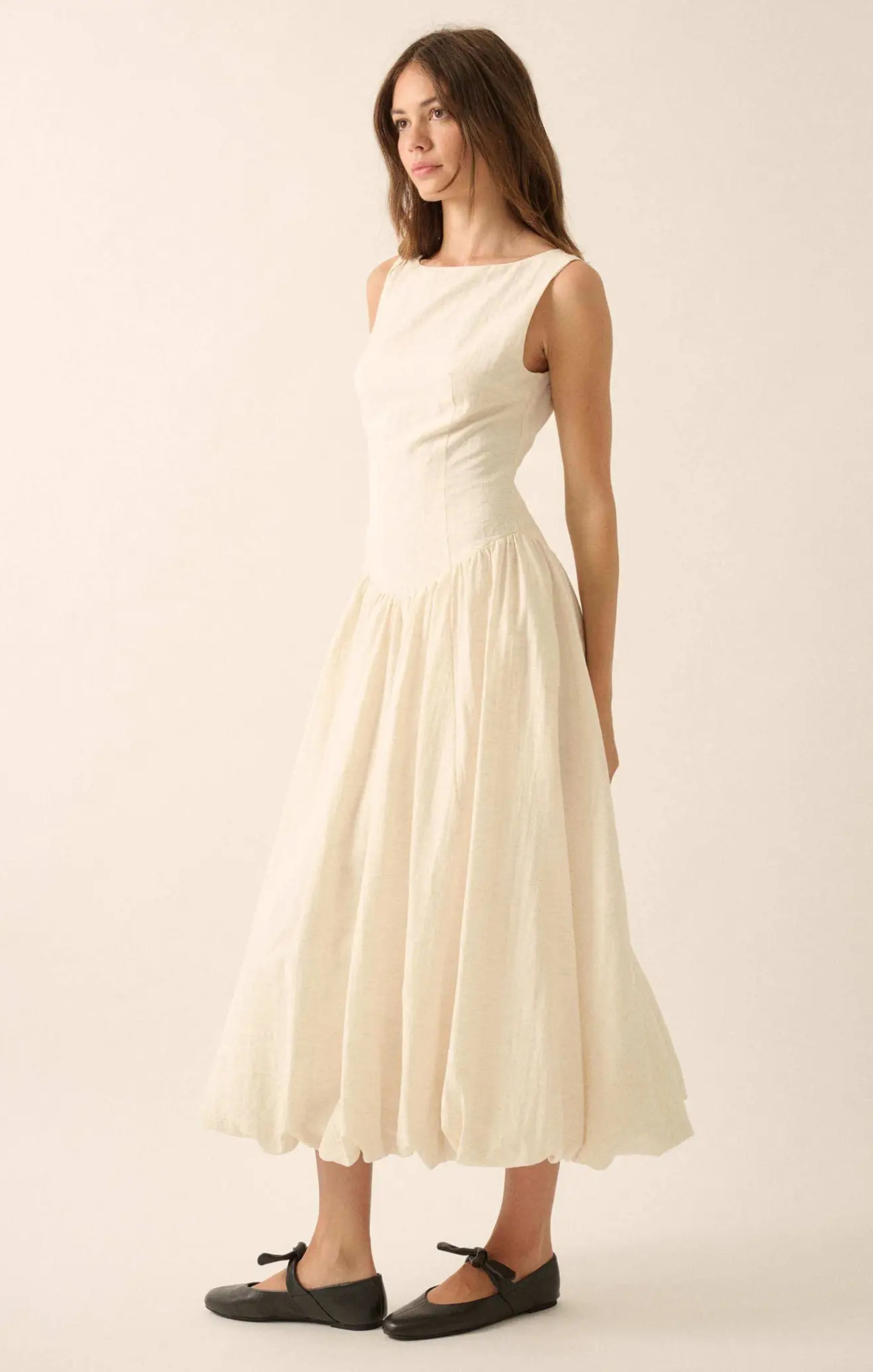 Vic Linen Blend Bubble Dress