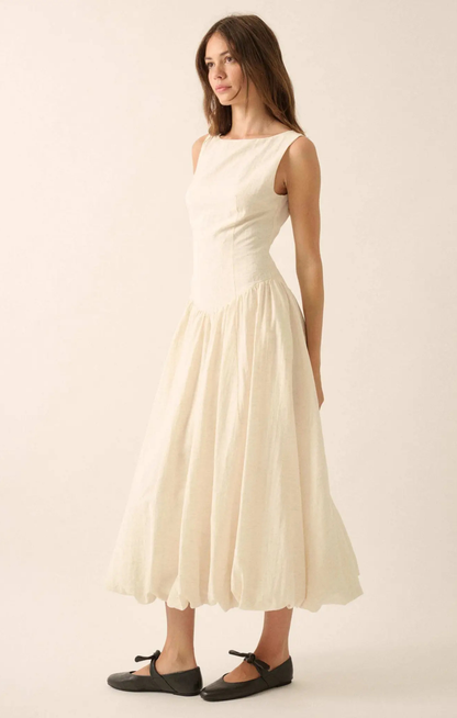 Vic Linen Blend Bubble Dress