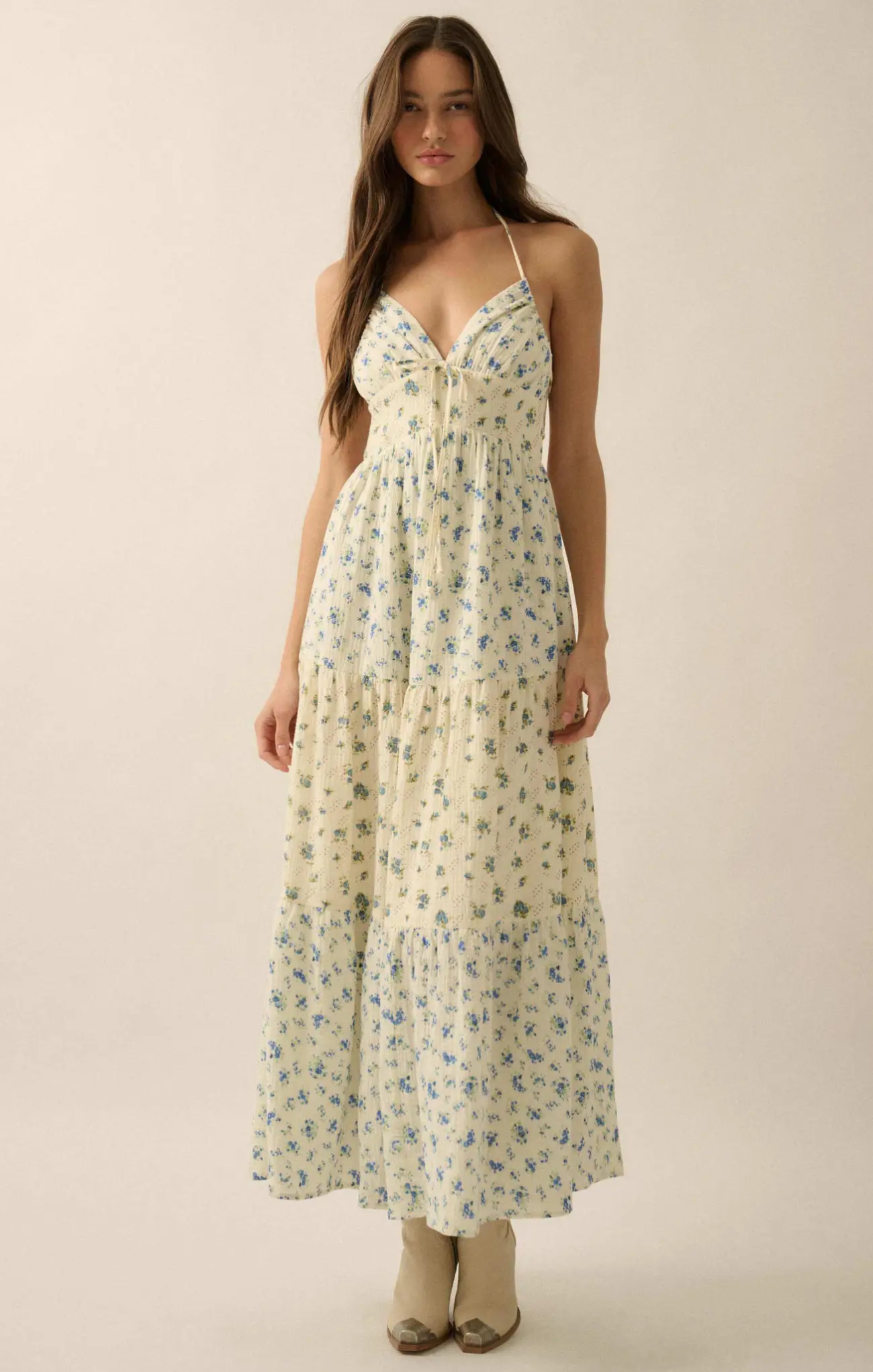Zoe Floral Tiered Maxi Dress