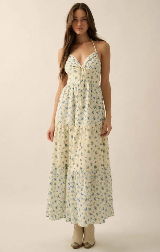 Zoe Floral Tiered Maxi Dress