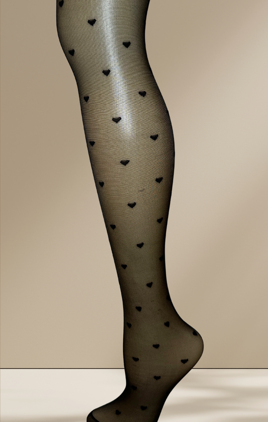 Bailey Heart Patterned Tights