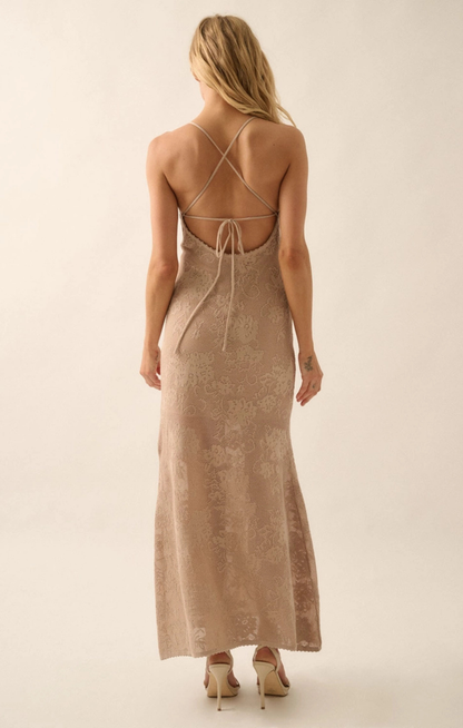 Bridget Floral Crochet Knit Maxi