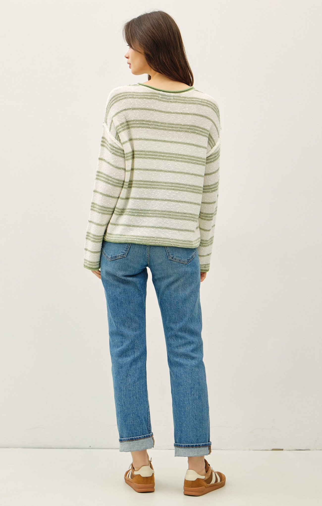 Cassi Textured Striped Sweater
